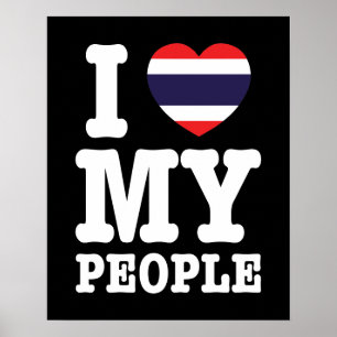 Ich höre (Liebe) Meine Thai-Leute Poster
