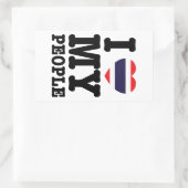 Ich höre (Liebe) Meine Thai-Leute Rechteckiger Aufkleber (Tasche)