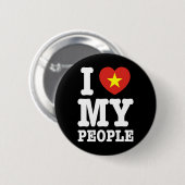 Ich höre (Liebe) meine Vietnam-Leute Button (Vorne & Hinten)