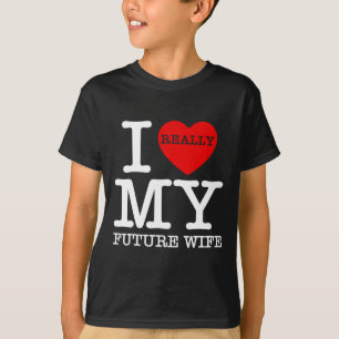 Ich höre Liebe meine zukünftige Ehefrau Ehe Verlob T-Shirt
