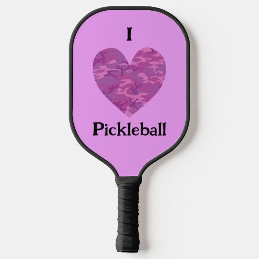 Ich höre Liebe Pickleball Camouflage Pink Schläger (Rückseite)