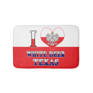 Ich höre Liebe White Deer Texas Badematte