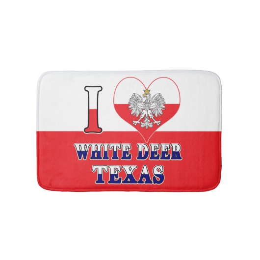 Ich höre Liebe White Deer Texas Badematte (Vorderseite)