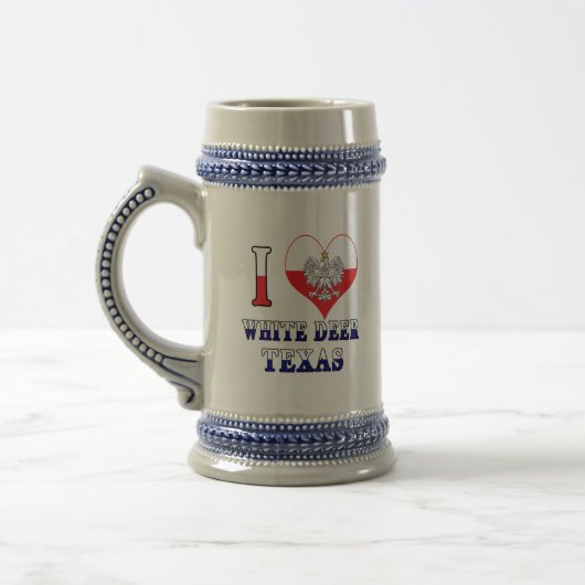 Ich höre Liebe White Deer Texas Bierglas (Links)
