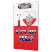 Ich höre Liebe White Deer Texas Klemmbrett (Links)