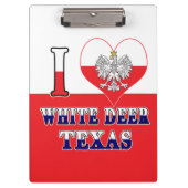 Ich höre Liebe White Deer Texas Klemmbrett (Vorderseite)