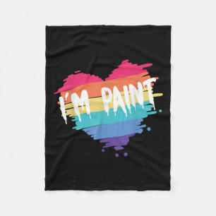 Ich höre Liebe zu Finger Paint Ich bin Paint Niedl Fleecedecke
