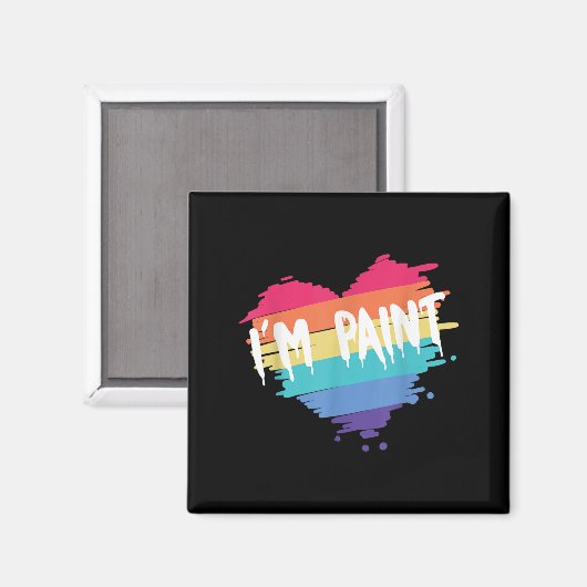 Ich höre Liebe zu Finger Paint Ich bin Paint Niedl Magnet (Vorderseite/Rückseite)