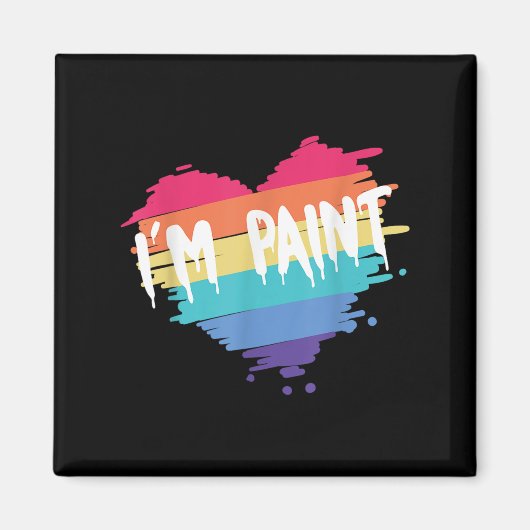 Ich höre Liebe zu Finger Paint Ich bin Paint Niedl Magnet (Vorne)