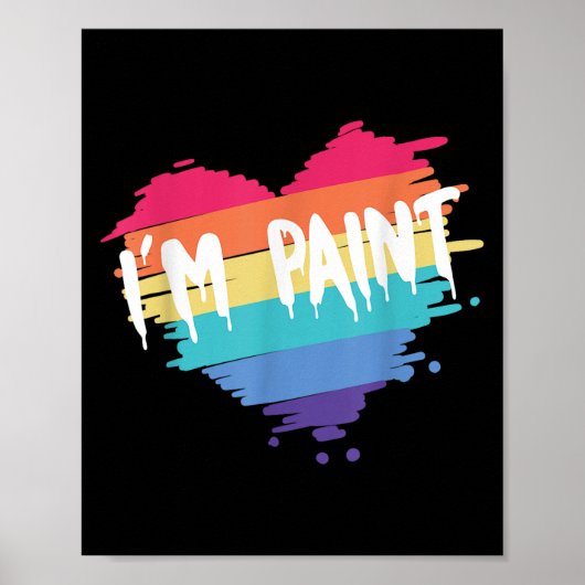 Ich höre Liebe zu Finger Paint Ich bin Paint Niedl Poster (Vorne)