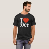 Ich höre Lucy, Valentine-Liebe des Roten Herzens T-Shirt (Vorne ganz)
