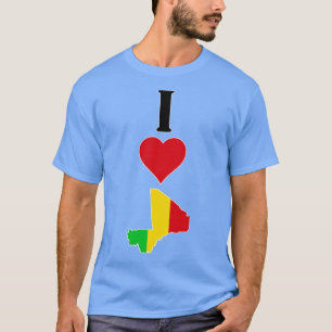 Ich höre Mali Vertical I Liebe Malische Nationalfl T-Shirt