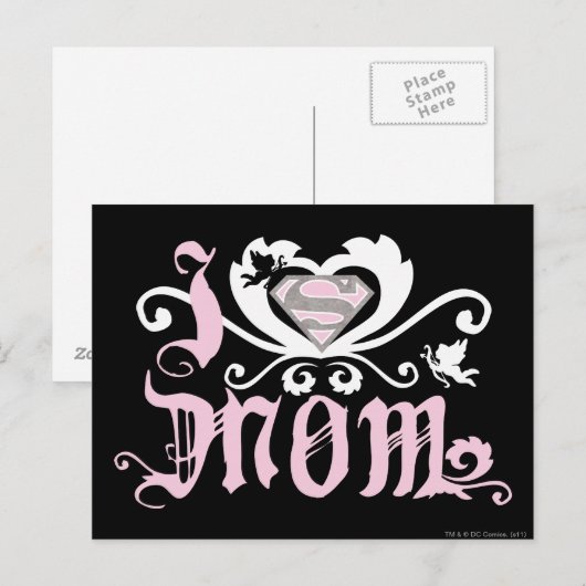 Ich höre Mama rosa Postkarte (Vorne/Hinten)