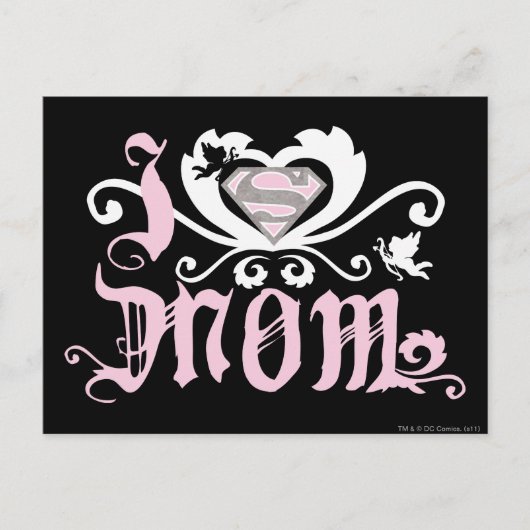 Ich höre Mama rosa Postkarte (Vorderseite)