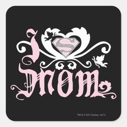 Ich höre Mama rosa Quadratischer Aufkleber (Vorderseite)