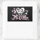 Ich höre Mama rosa Rechteckiger Aufkleber (Tasche)