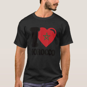 Ich höre Marokko Schönes Marokko Flaggen I Liebe M T-Shirt