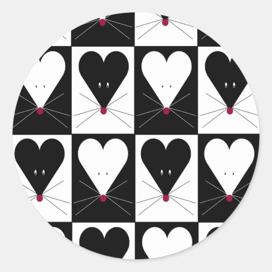 Ich höre Mäuse Runder Aufkleber (Vorderseite)