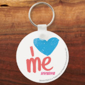 Ich höre Me Aqua/Pink Schlüsselanhänger (Vorderseite)