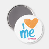 Ich höre Me Orange/Aqua Magnet (Vorderseite/Rückseite)