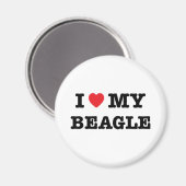 Ich höre mein Beagle Magnet (Vorderseite/Rückseite)
