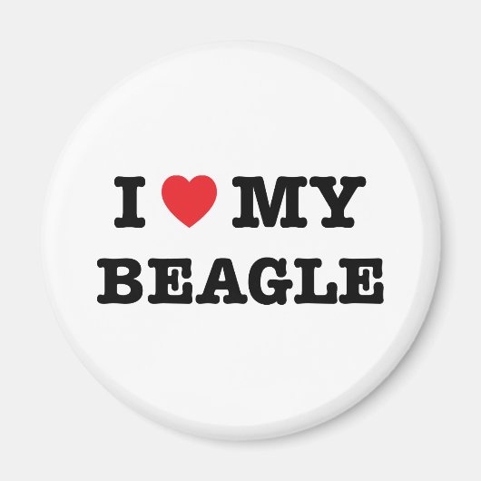 Ich höre mein Beagle Magnet (Vorne)