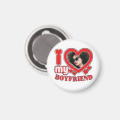 Ich höre mein Boyfriend Custom Foto Magnet (Vorderseite/Rückseite)