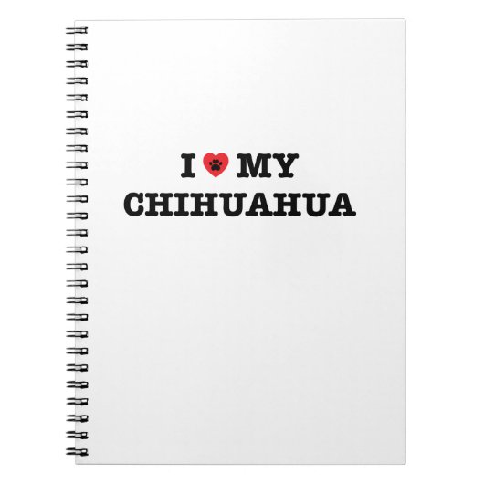 Ich höre mein Chihuahua-Notebook Notizblock (Vorderseite)