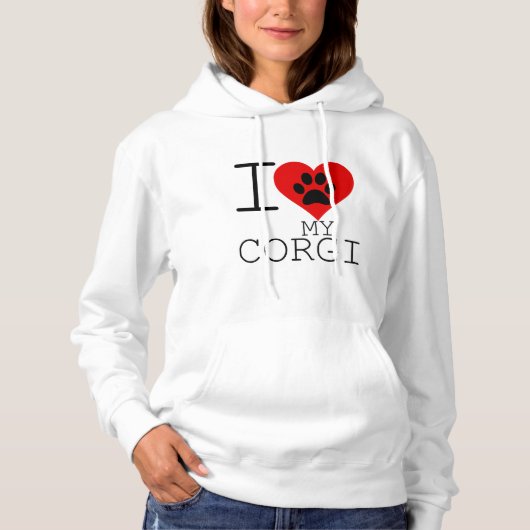 ICH HÖRE MEIN CORGI HOODIE (Vorderseite)