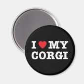 Ich höre mein Corgi Magnet (Vorderseite/Rückseite)
