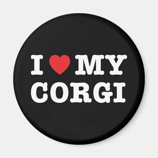 Ich höre mein Corgi Magnet (Vorne)