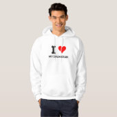 Ich höre mein Dalmatiner Hooded Sweatshirt (Vorne ganz)