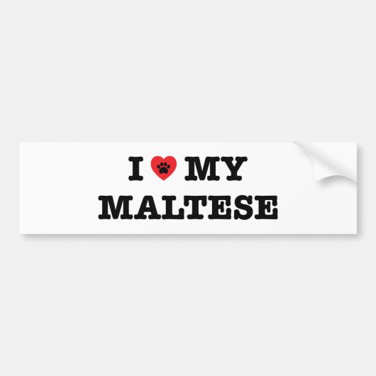 Ich höre mein Maltesisch Autoaufkleber (Vorne)