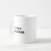 Ich höre mein Maltesisch Kaffeetasse (Vorderseite Links)