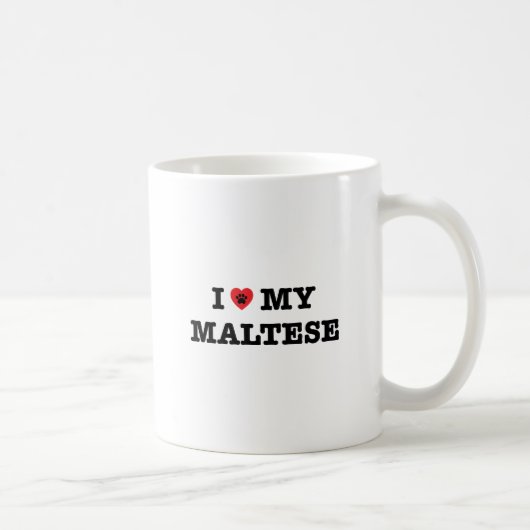 Ich höre mein Maltesisch Kaffeetasse (Rechts)