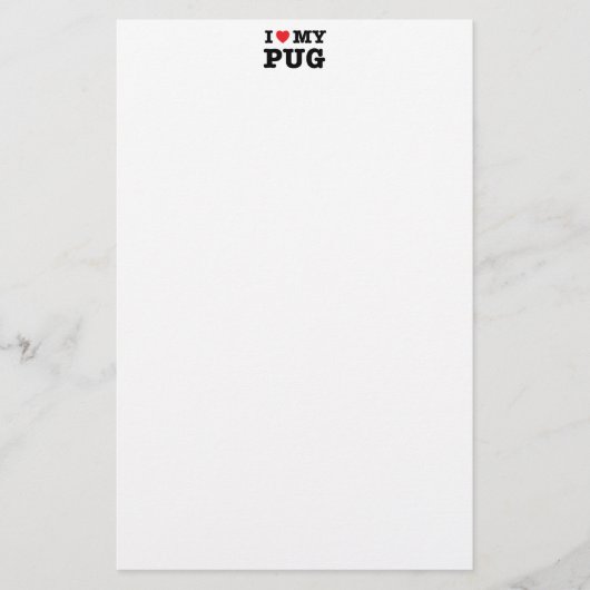Ich höre mein Mops Stationery Briefpapier (Vorderseite)