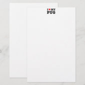 Ich höre mein Mops Stationery Briefpapier (Vorne/Hinten)
