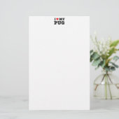 Ich höre mein Mops Stationery Briefpapier (Stehend Vorderseite)