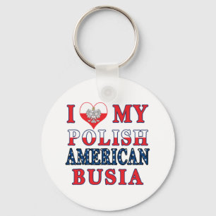 Ich höre mein polnisch-amerikanisches Busia Schlüsselanhänger