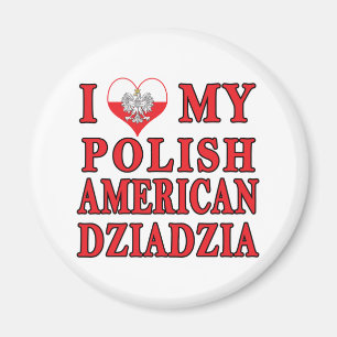 Ich höre mein Polnisch Amerikanisches Ziadzia Magnet
