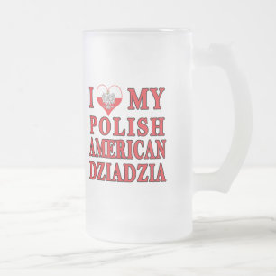 Ich höre mein Polnisch Amerikanisches Ziadzia Mattglas Bierglas