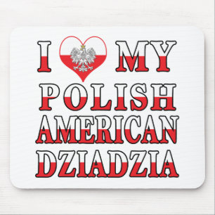 Ich höre mein Polnisch Amerikanisches Ziadzia Mousepad