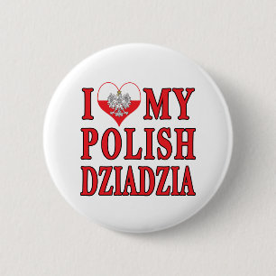 Ich höre mein Polnisch Dziadzia Button