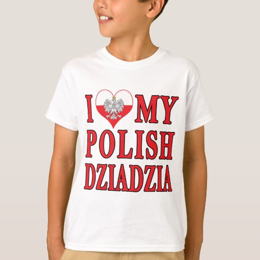 Ich höre mein Polnisch Dziadzia T-Shirt (Vorderseite)