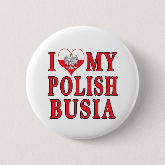 Ich höre mein polnisches Busia Button (Vorderseite)