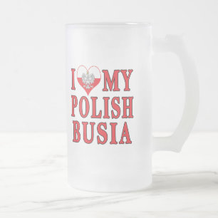 Ich höre mein polnisches Busia Mattglas Bierglas