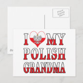 Ich höre mein polnisches Oma Postkarte (Vorne/Hinten)