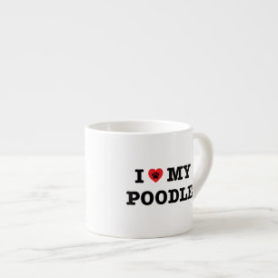 Ich höre mein Poodle Espressotasse