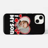 Ich höre mein Sohn Personalisiertes Foto iPhone Hülle (Rückseite (Horizontal))