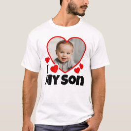 Ich höre mein Sohn Personalisiertes Foto T-Shirt